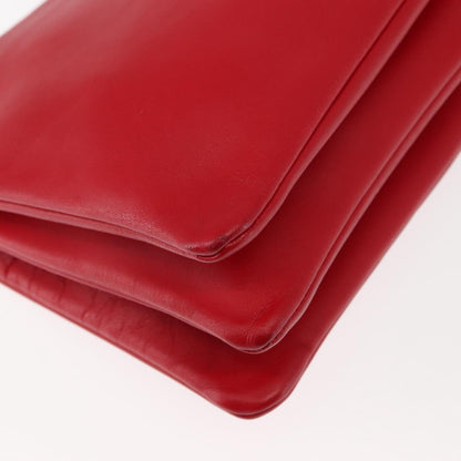 Celine Trio Crossbody Bag Leather, RED, LEATHER, Crossbody bag