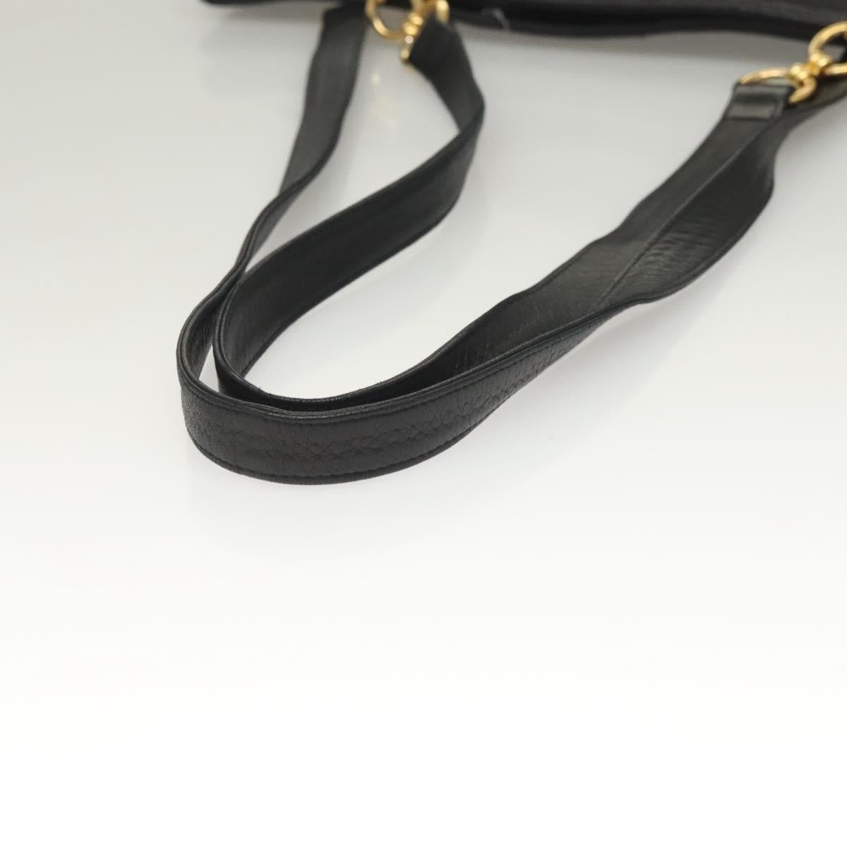 Bally Vintage Tote Bag Leather, Black, Leather, Tote Bag