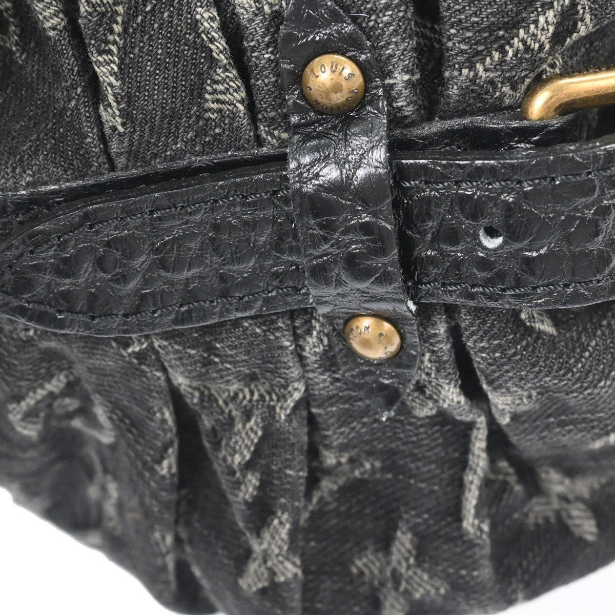 Louis Vuitton XS Hobo Denim, BLACK, DENIM_JEANS, Shoulder bag