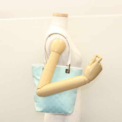 Gucci Vintage Bucket Shopping Tote GG Canvas, BLUE, CANVAS, Tote bag