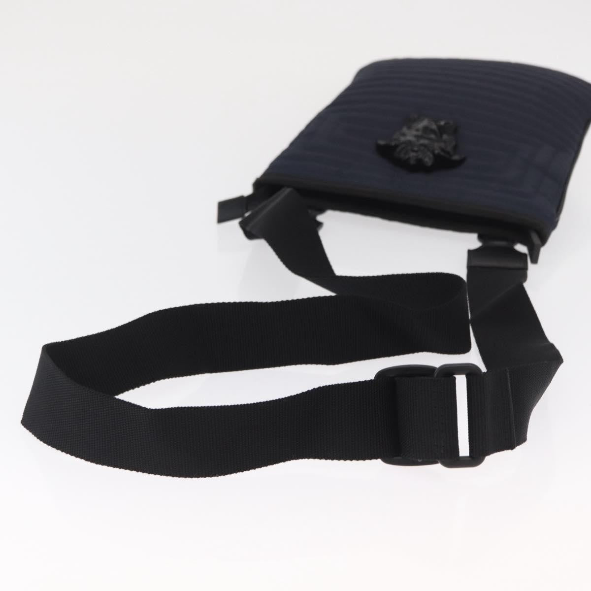 Versace Vintage Shoulder Bag Nylon, Navy, Nylon, Shoulder Bag