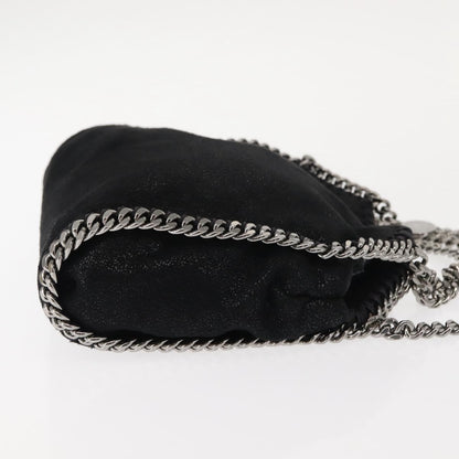 Stella McCartney Falabella Fold Over Bag Shaggy Deer, BLACK, SUEDE, Handbag