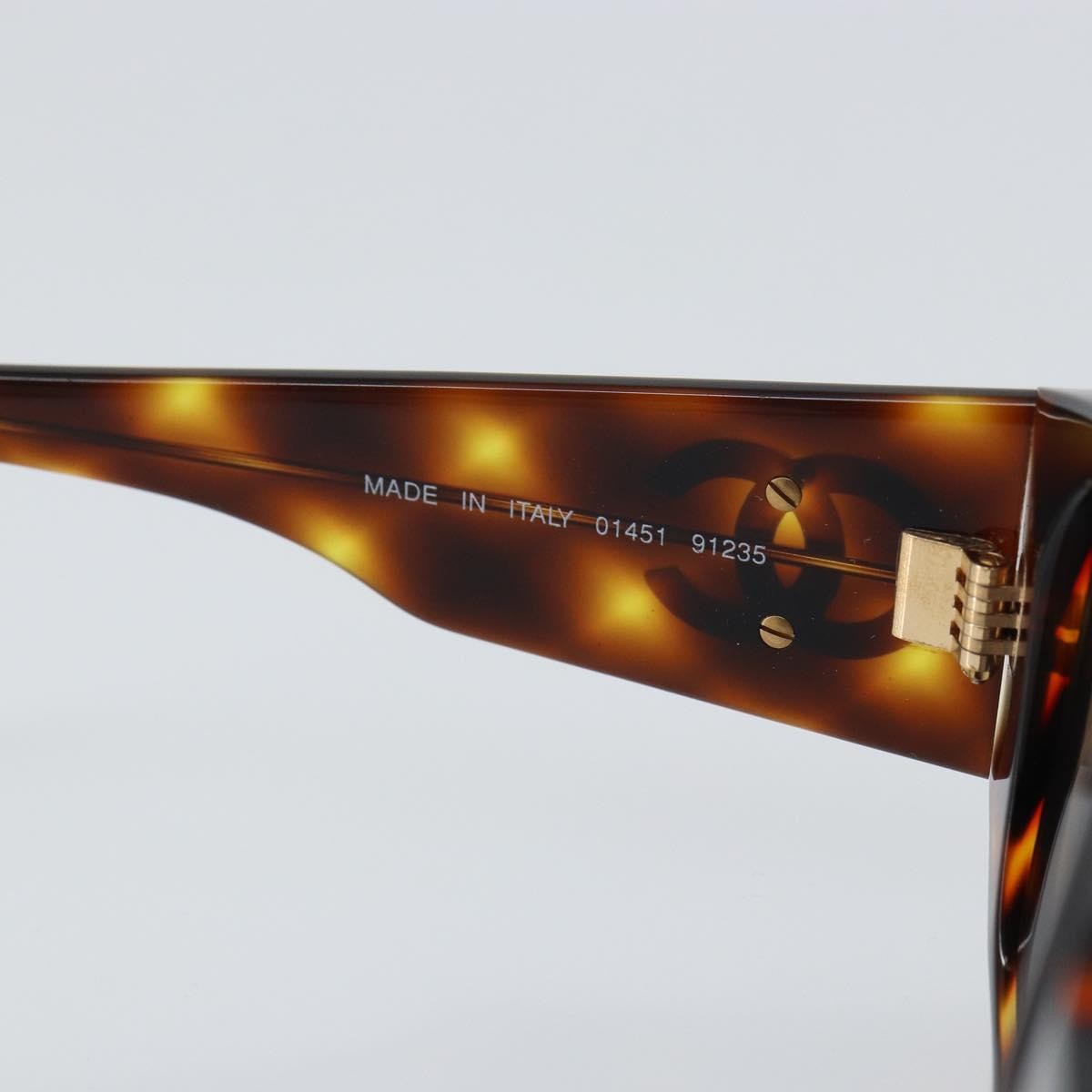 Chanel CHANEL Logo Sunglasses Eye Wear Plastic, Brown, Plastic, Sunglasses