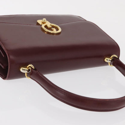 Gucci Vintage Handbag Leather, BURGUNDY, LEATHER, Handbag