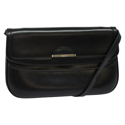 Bally Vintage Shoulder Bag Leather, Black, Leather, Shoulder Bag