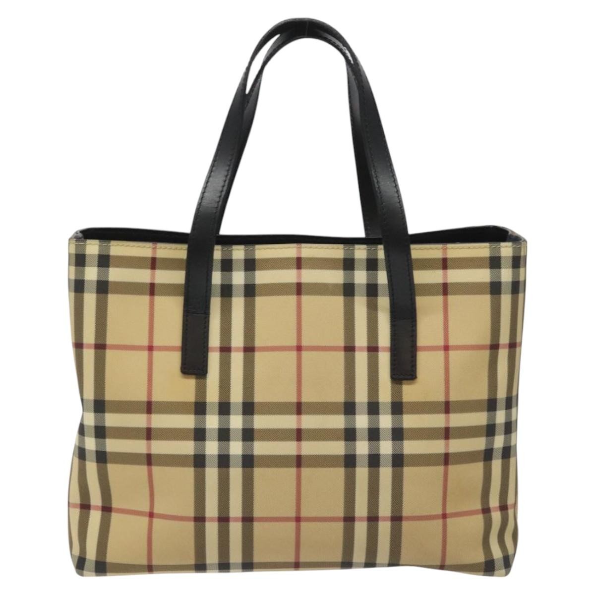 Burberry Nova Check Tote canvas check pattern, BEIGE, CANVAS, Tote bag