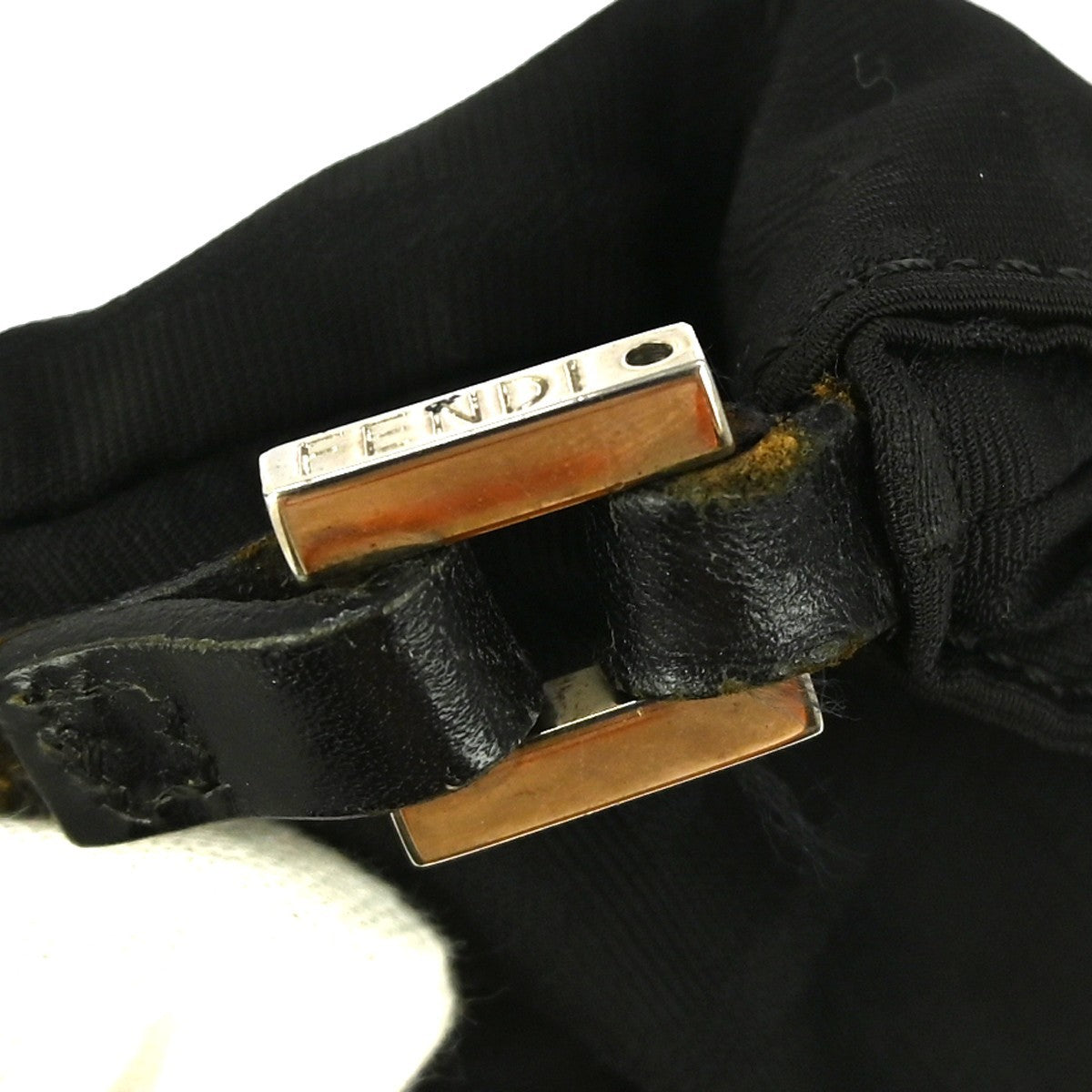 Fendi Vintage Shoulder Bag Zucca Canvas, BLACK, CANVAS, Shoulder bag