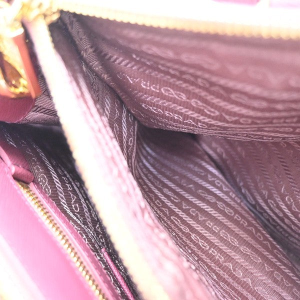 Prada Lux Open Tote Saffiano Leather, Pink, Leather, Tote Bag