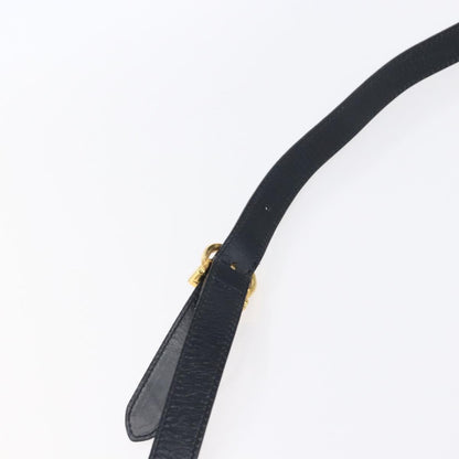 Salvatore Ferragamo Gancini Shoulder Bag Leather, NAVY, LEATHER, Shoulder bag