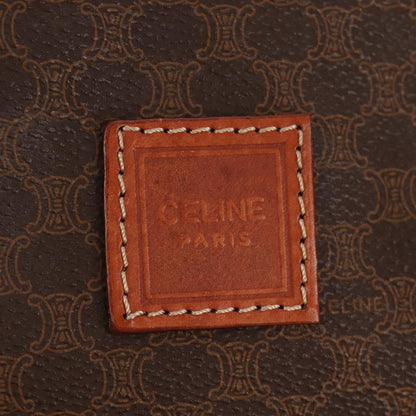 Celine Macadam Pochette Canvas and Leather, BROWN, CANVAS, Clutche & pouche