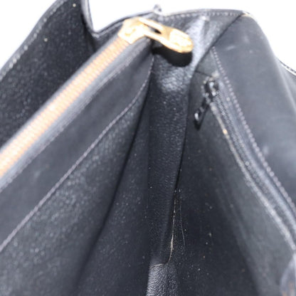 Celine Clutch Bag Leather, BLACK, LEATHER, Clutche & pouche