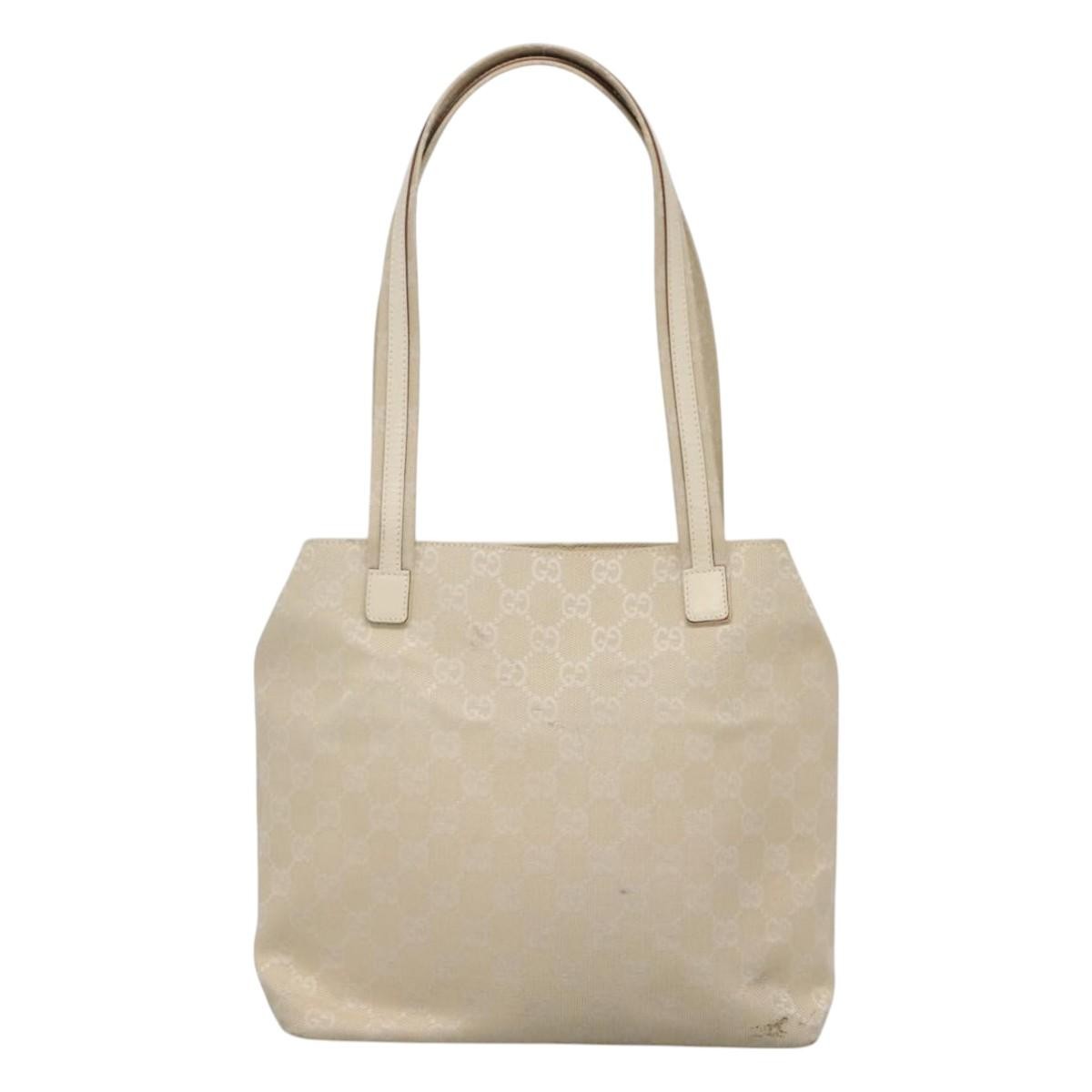 Gucci Double Pocket Tote GG Canvas, BEIGE, CANVAS, Shoulder bag