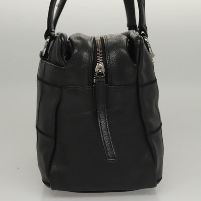 Chanel Chocolate Bar Shoulder Bag Calfskin, BLACK, LEATHER, Shoulder bag