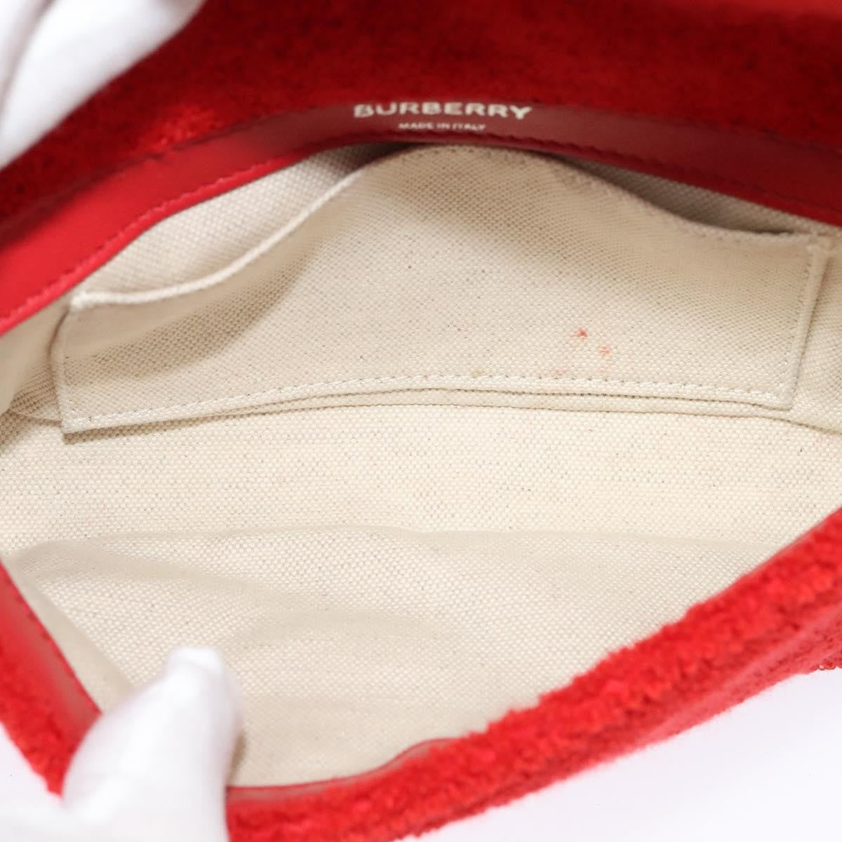 Burberry Lola Shoulder Bag Pile, RED, COTTON, Shoulder bag