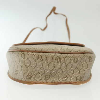Christian Dior Vintage Honeycomb Shoulder Bag Canvas, BEIGE, CANVAS, Shoulder bag