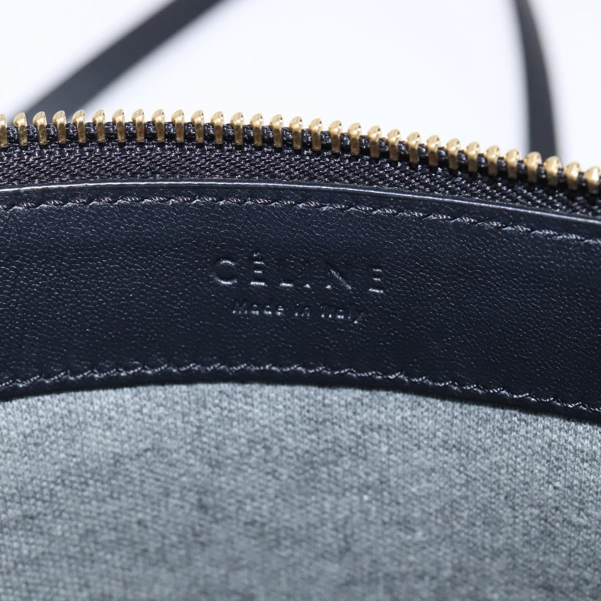 Celine Trio Crossbody Bag Leather, BLACK, LEATHER, Crossbody bag