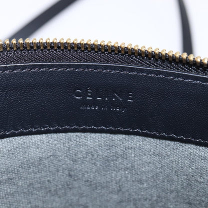 Celine Trio Crossbody Bag Leather, BLACK, LEATHER, Crossbody bag