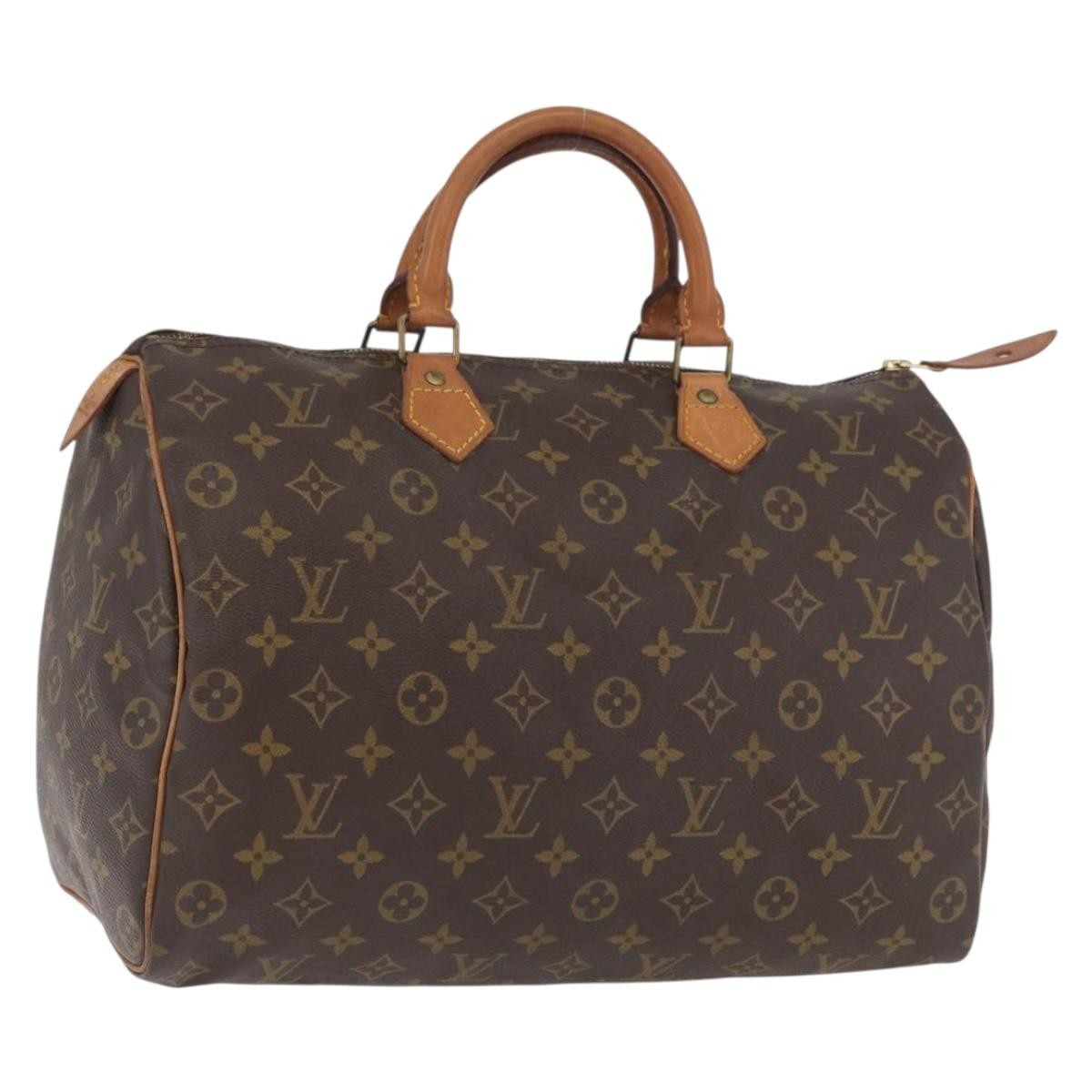 Louis Vuitton Speedy Handbag Monogram Canvas, Brown, Canvas, Handbag