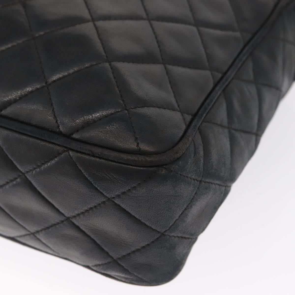 Chanel Vintage Front Pocket Camera Bag Leather, Black, Leather, Shoulder Bag