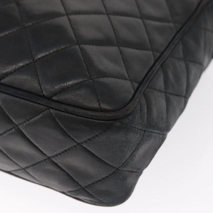 Chanel Vintage Front Pocket Camera Bag Leather, Black, Leather, Shoulder Bag