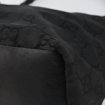 Gucci Vintage Bamboo Hobo GG Canvas, BLACK, CANVAS, Shoulder bag