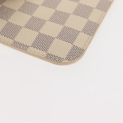 Louis Vuitton Neverfull Pochette Damier, WHITE, CANVAS, Clutche & pouche