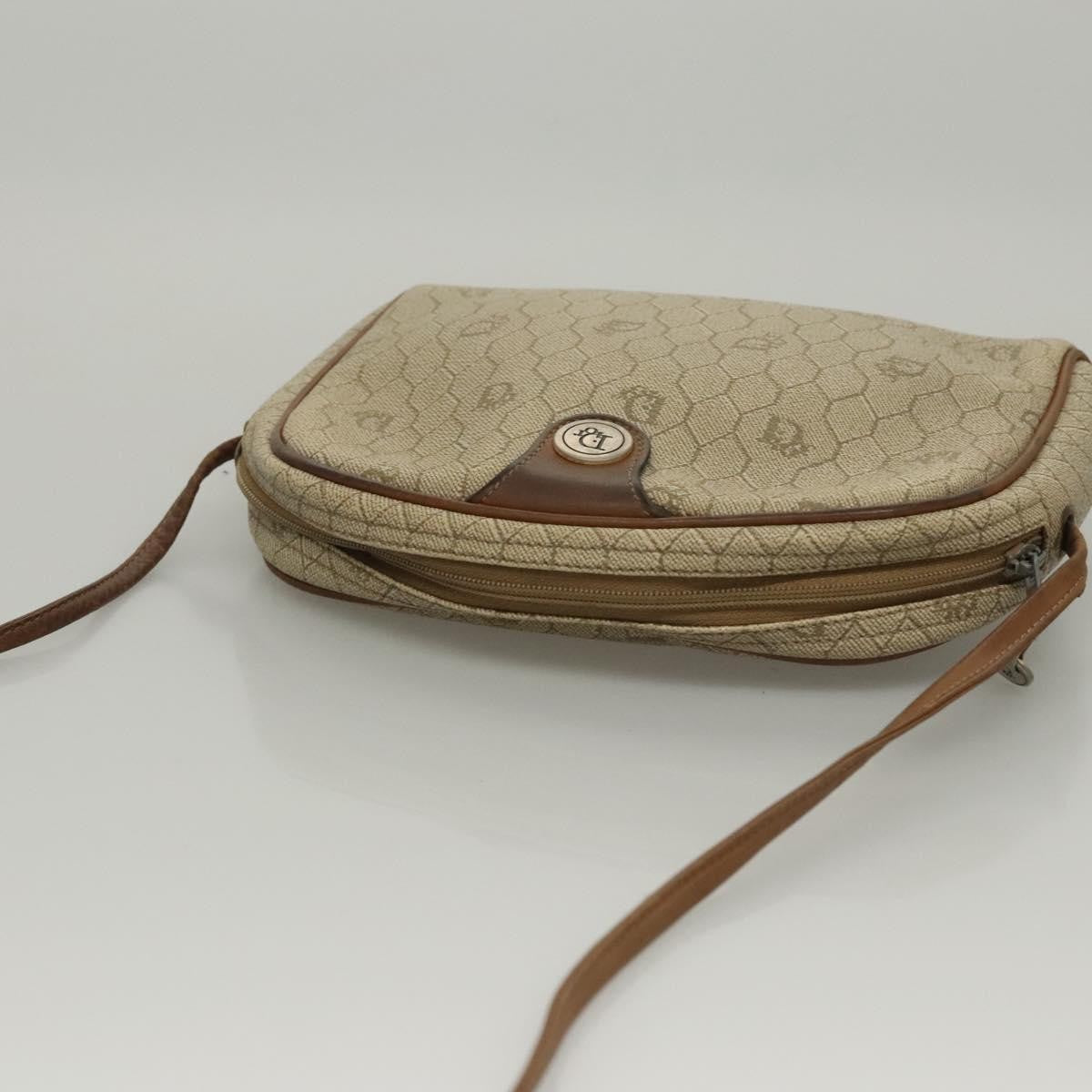 Christian Dior Vintage Honeycomb Shoulder Bag Canvas, BEIGE, CANVAS, Shoulder bag