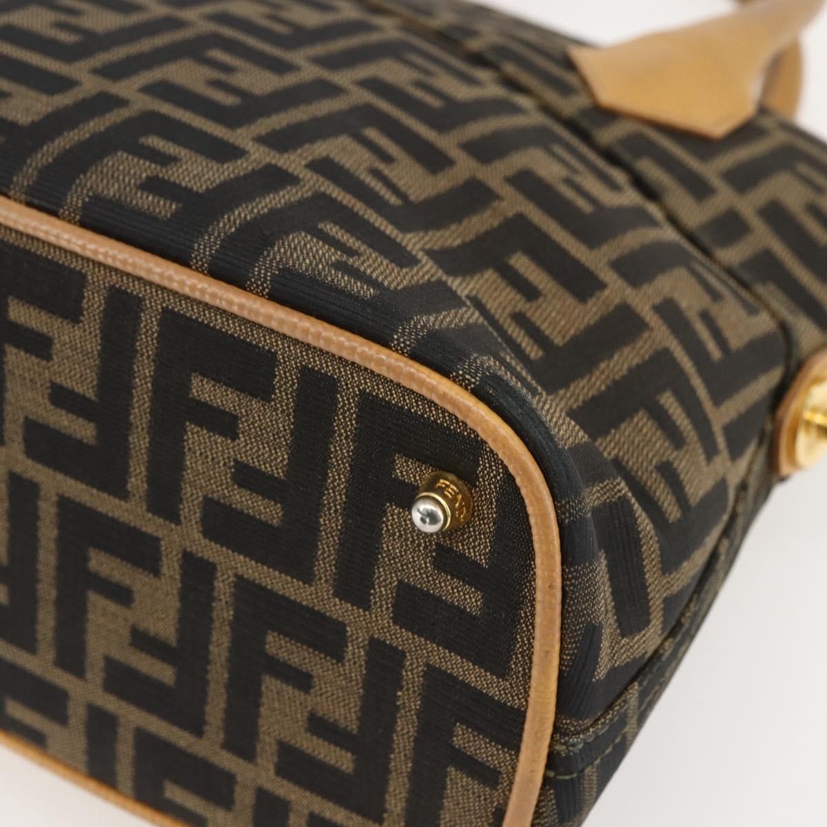 Fendi Vintage Zucca Handbag Zucca, BROWN, CANVAS, Handbag