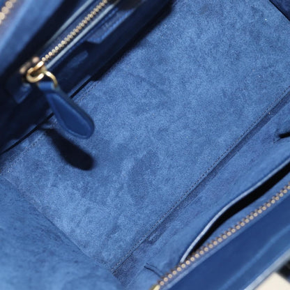 Celine Luggage Bag Smooth Leather, Navy, Leather, Tote Bag
