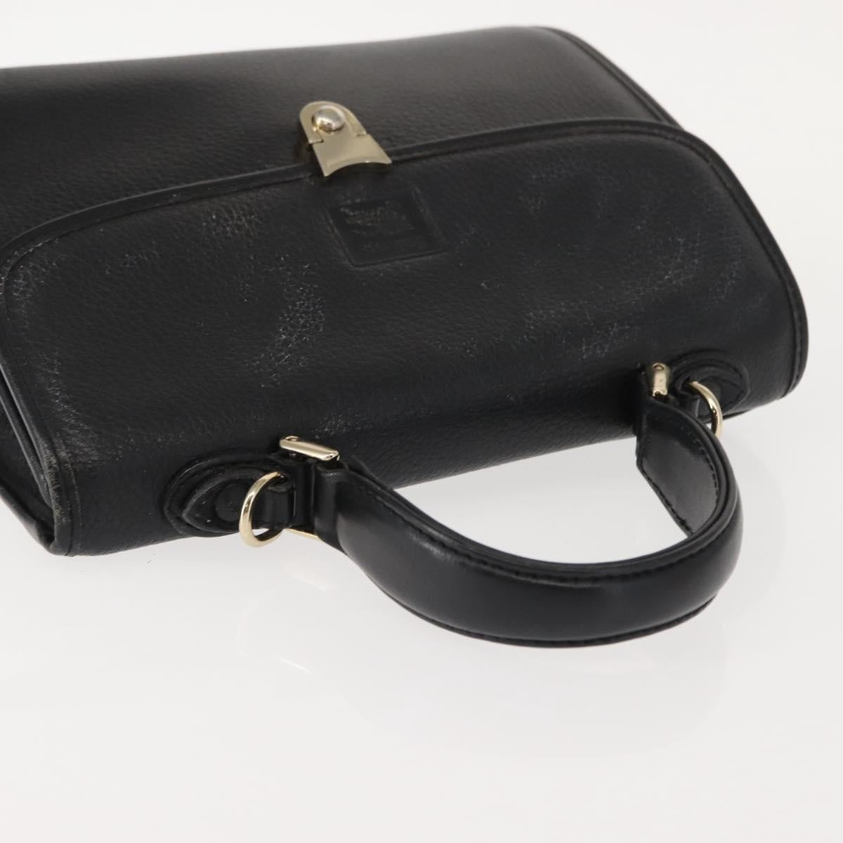 Burberry Vintage Handbag Leather, BLACK, LEATHER, Handbag