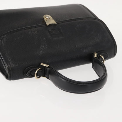 Burberry Vintage Handbag Leather, BLACK, LEATHER, Handbag