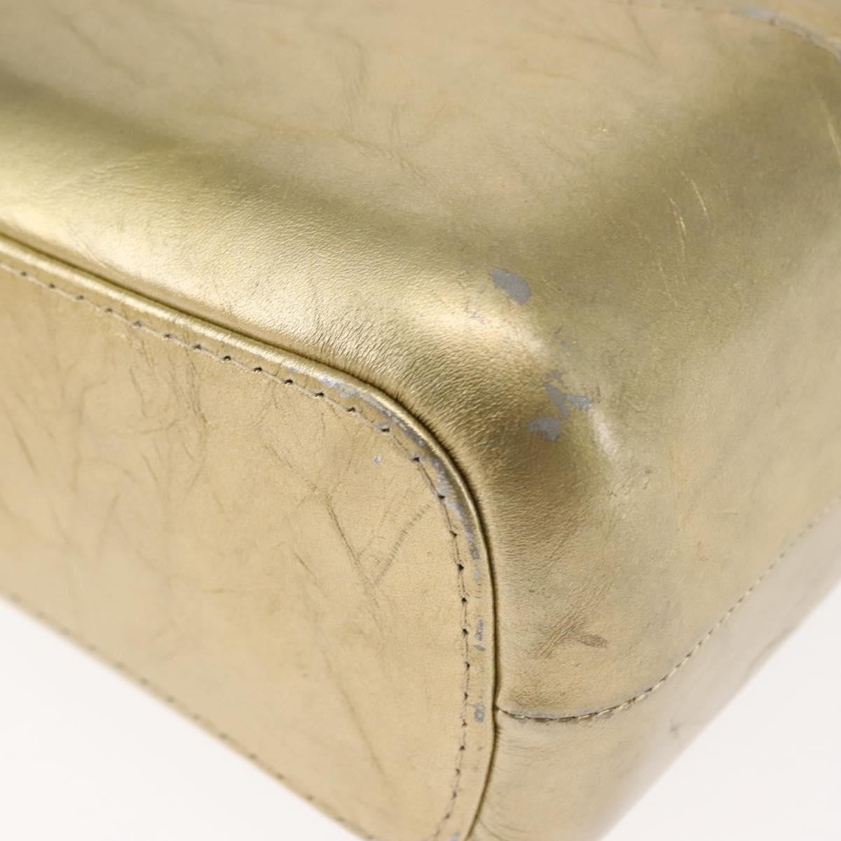 Chanel Gabrielle Hobo Quilted Metallic Aged Calfskin, GOLD, LEATHER, Shoulder bag