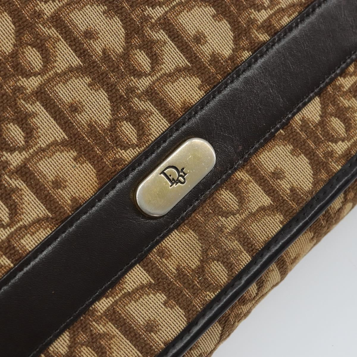 Christian Dior Vintage Trotteur Chain shoulder bag Canvas, BEIGE, CANVAS, Shoulder bag