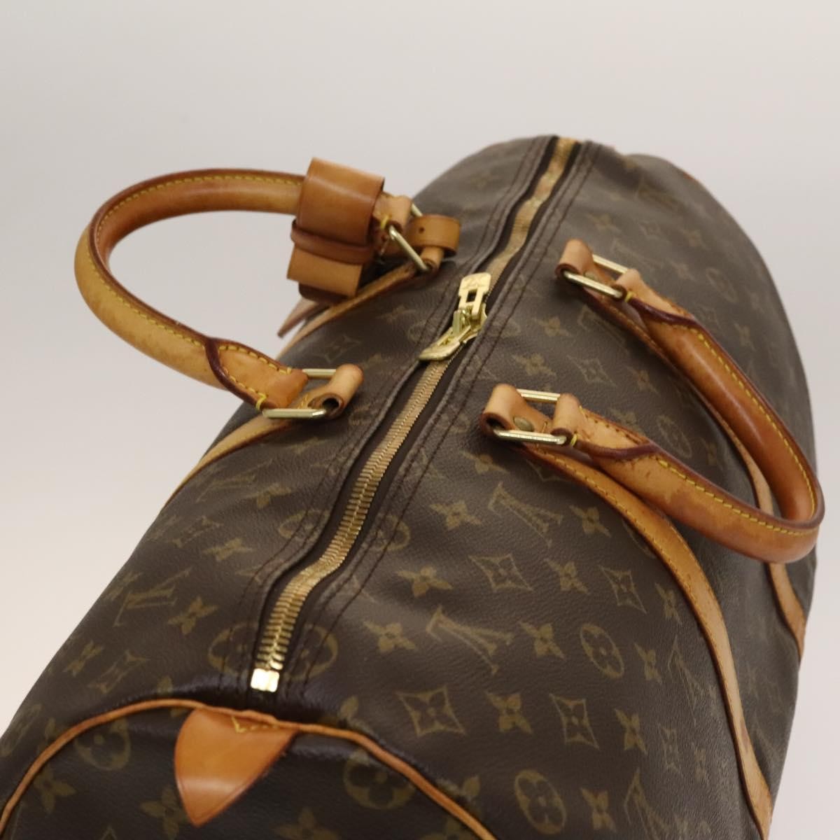 Louis Vuitton Keepall Bag Monogram Canvas, BROWN, CANVAS, Travel bag