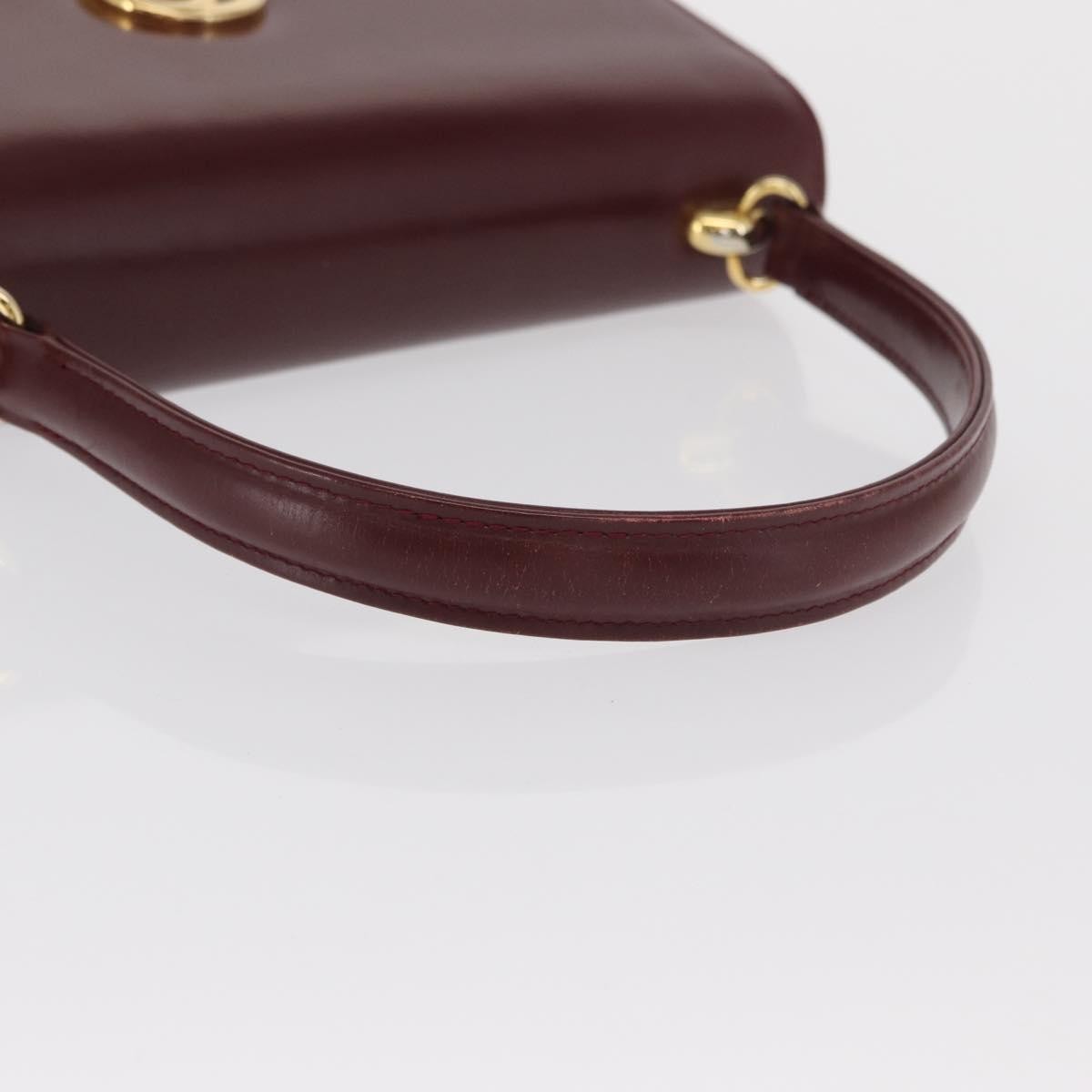 Gucci Vintage Handbag Leather, BURGUNDY, LEATHER, Handbag