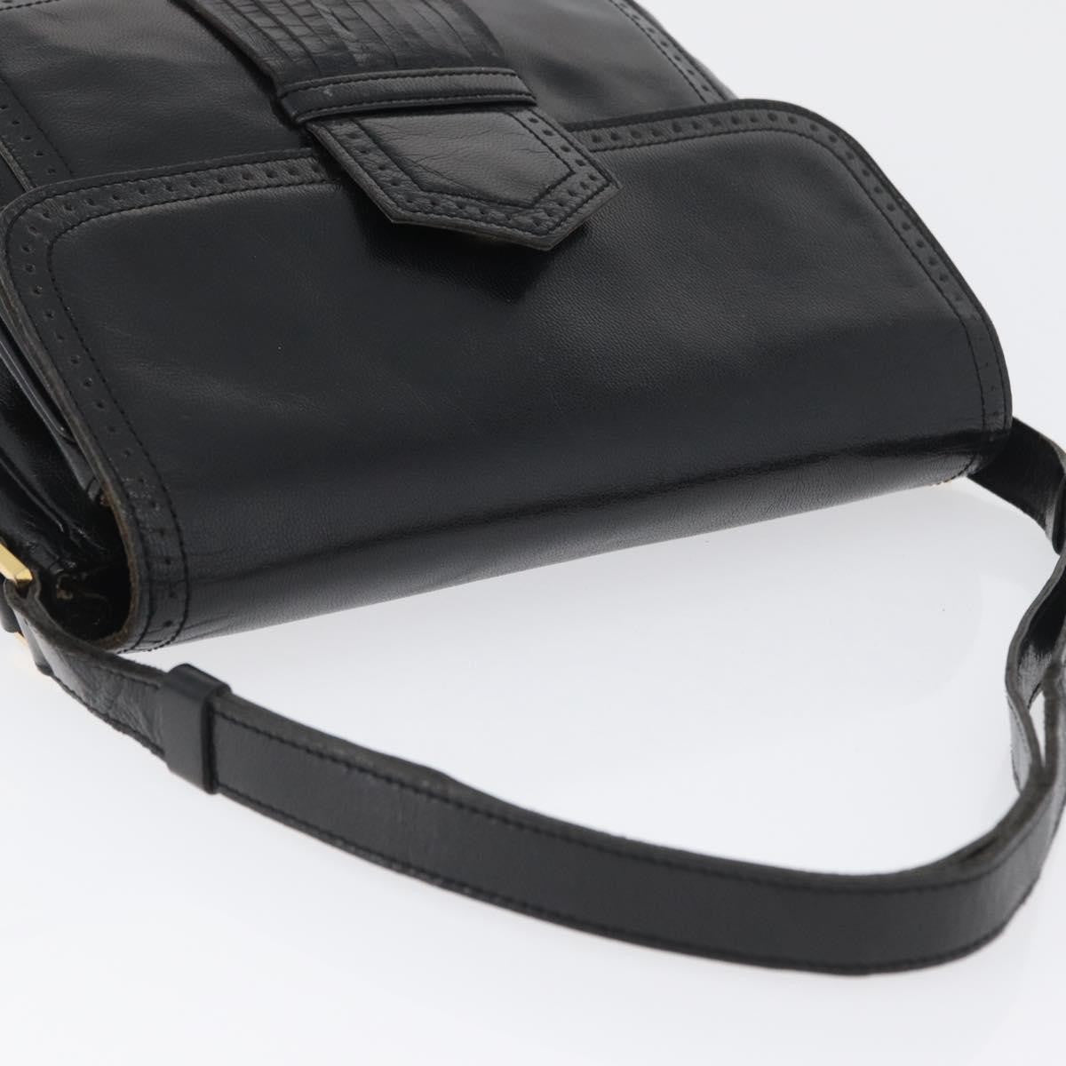 Saint Laurent Vintage Shoulder Bag Leather, BLACK, LEATHER, Shoulder bag