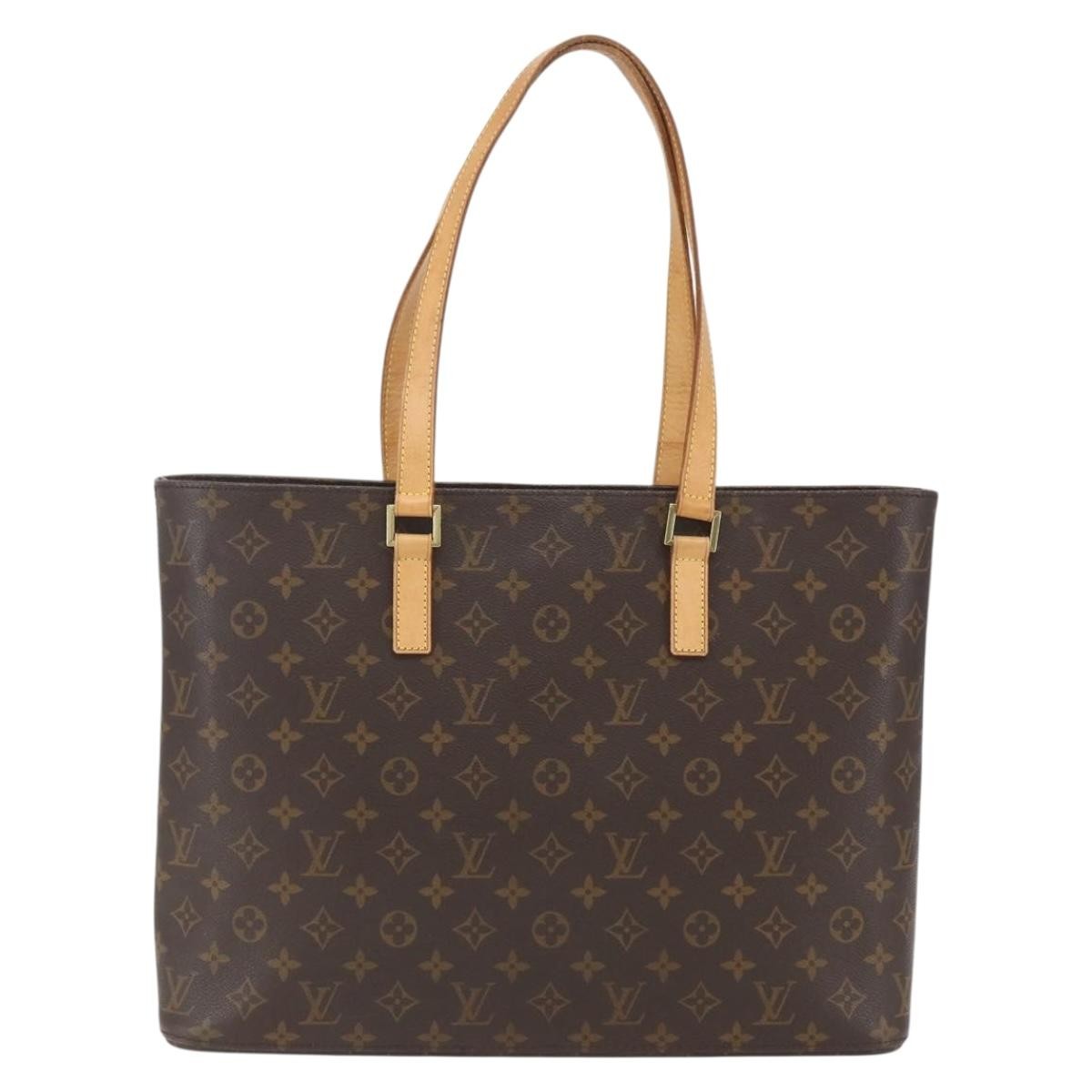 Louis Vuitton Luco Handbag Monogram Canvas, BROWN, CANVAS, Tote bag