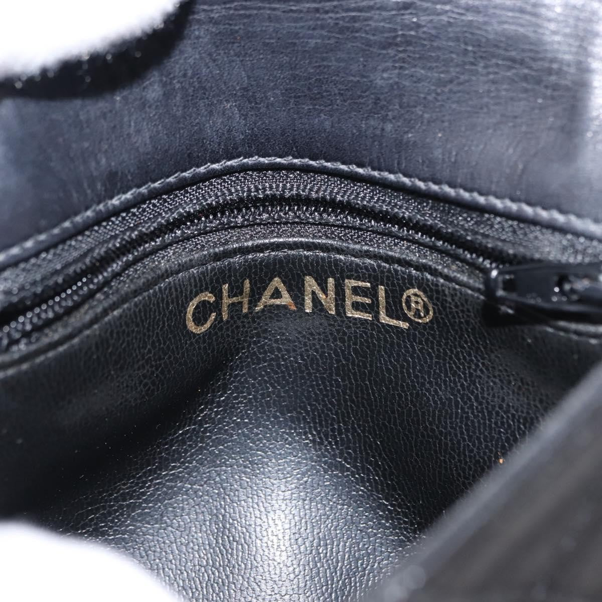 Chanel Vintage Flap Waist Bag Leather, BLACK, LEATHER, Clutche & pouche