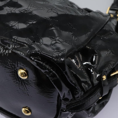 Louis Vuitton L Hobo Surya Leather, Black, Patent Leather, Handbag