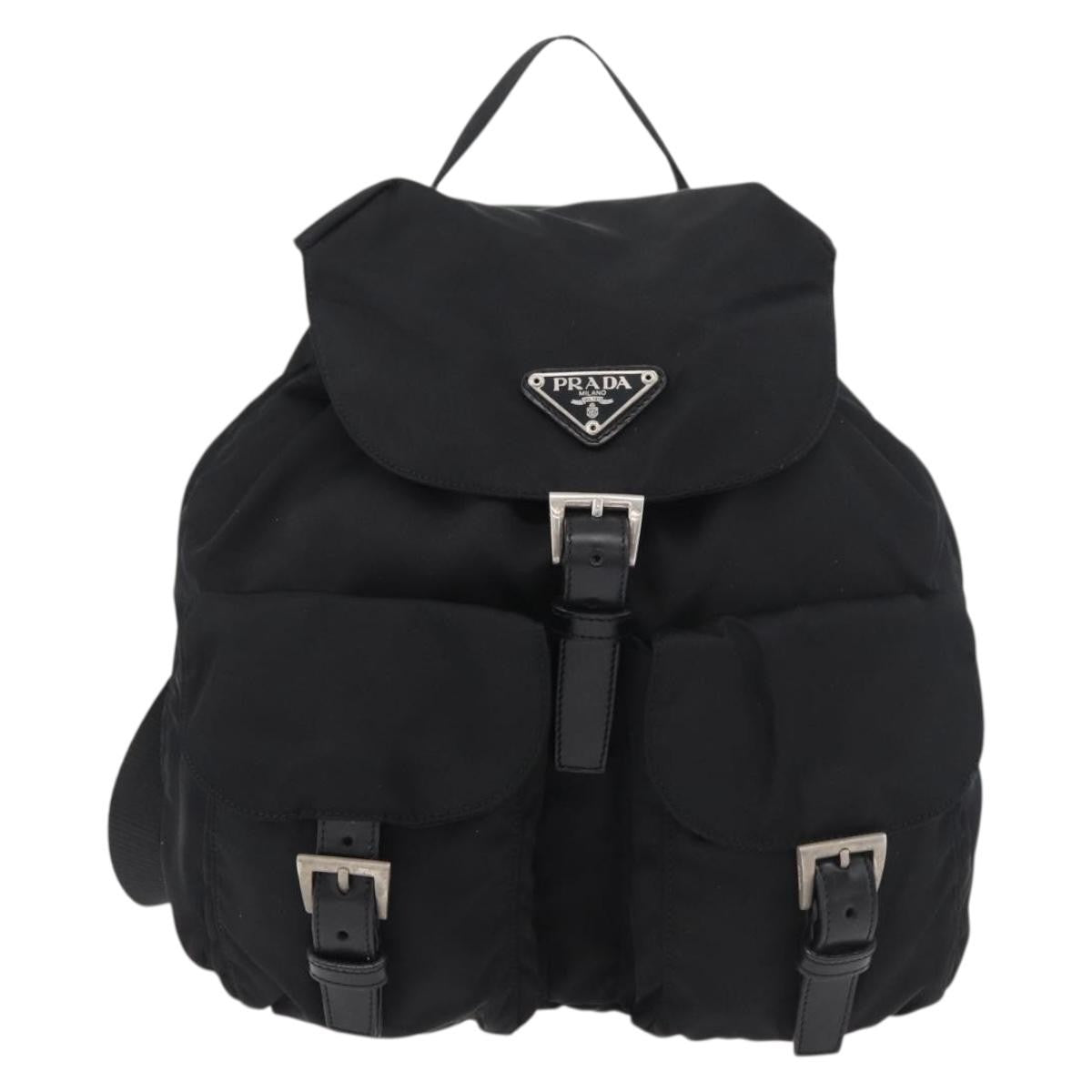Prada Sac à dos Re-nylon nylon, Black, Nylon, Backpack