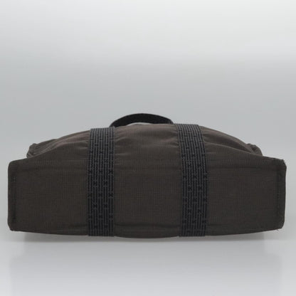 Hermes Fourre-tout Herline Canvas, GRAY, CANVAS, Tote bag