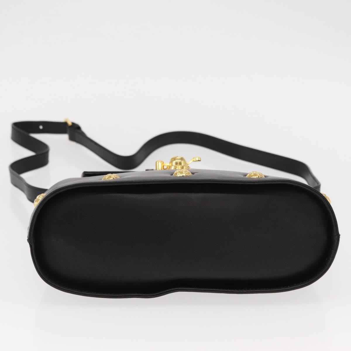 Salvatore Ferragamo Vintage Handbag Leather, BLACK, LEATHER, Handbag