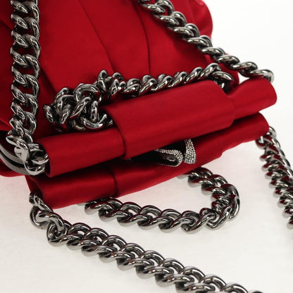 Christian Louboutin Yoyo Frame Clutch Satin, RED, SATIN, Clutche & pouche