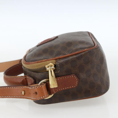 Celine Vintage Macadam Handbag Canvas and Leather, BROWN, CANVAS, Shoulder bag