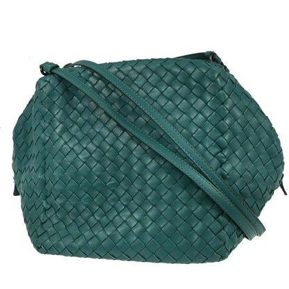 Bottega Veneta Zip Cube Messenger Intrecciato Nappa, GREEN, LEATHER, Shoulder bag