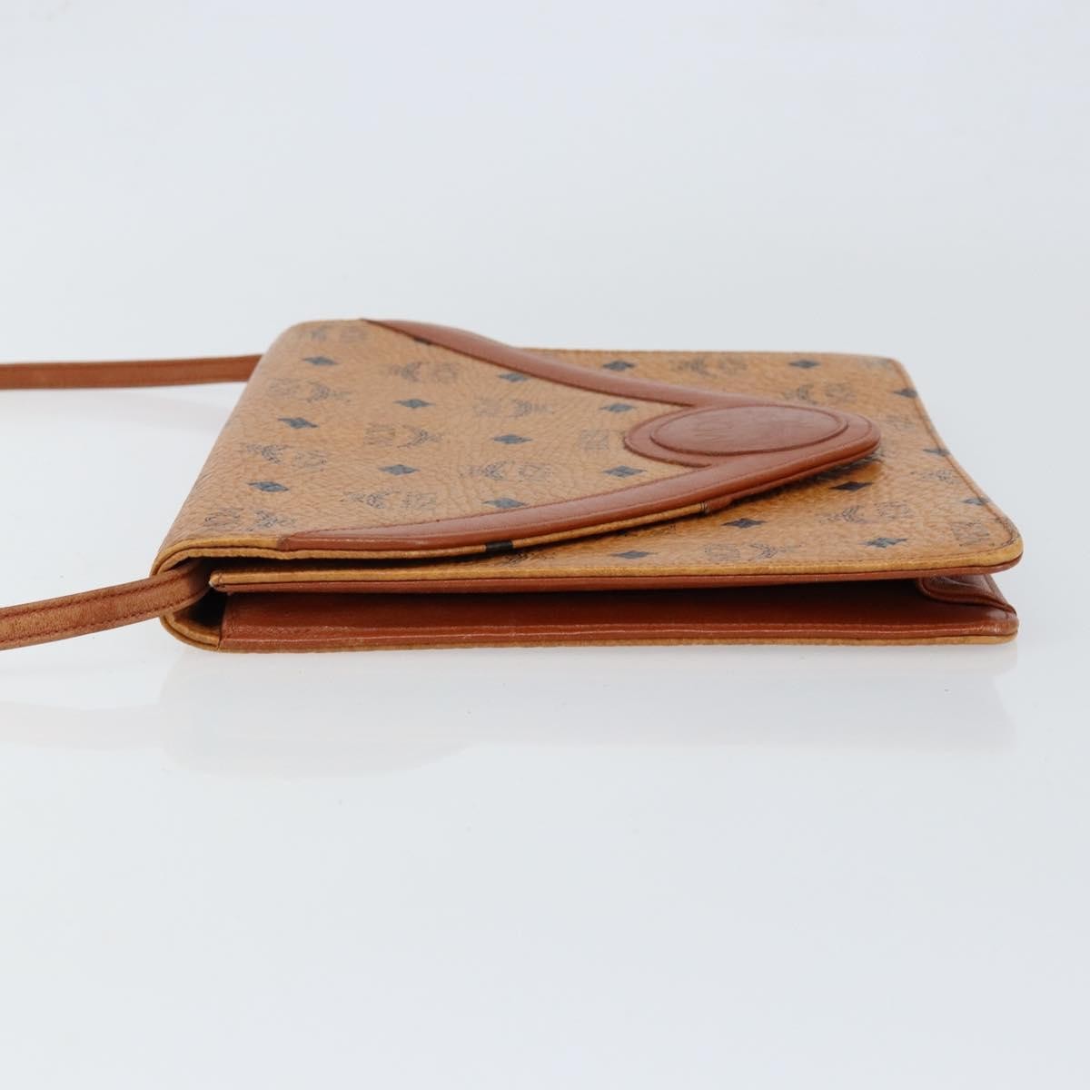 MCM Visetos Shoulder bag Canvas and Leather, BROWN, CANVAS, Shoulder bag