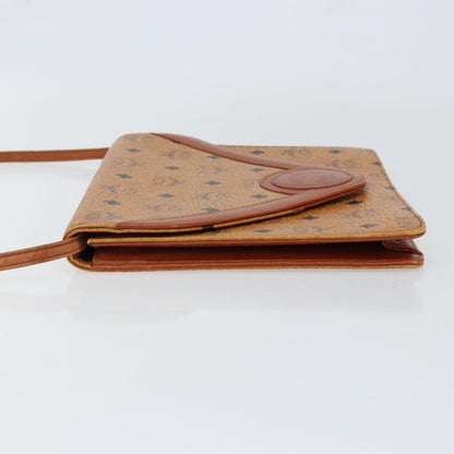 MCM Visetos Shoulder bag Canvas and Leather, BROWN, CANVAS, Shoulder bag