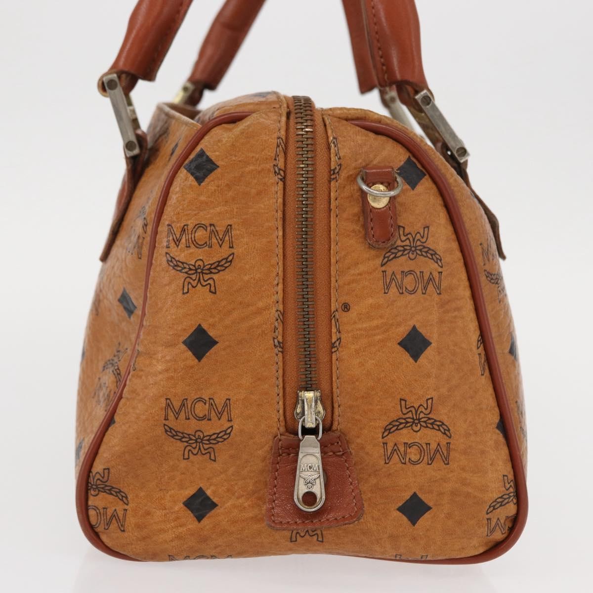 MCM Visetos logogramme Handbag Canvas and Leather, BROWN, CANVAS, Handbag