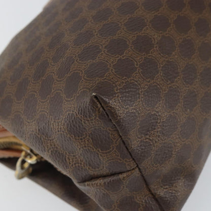 Celine Macadam Pochette Canvas and Leather, BROWN, CANVAS, Clutche & pouche