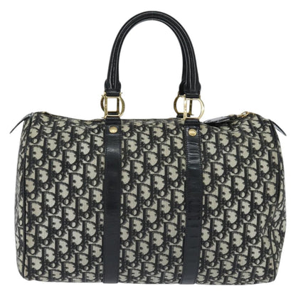 Christian Dior Vintage Trotter Boston Bag Diorissimo Canvas, BLACK, CANVAS, Handbag
